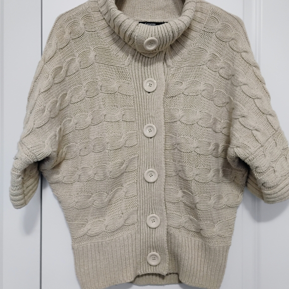 George Cream Cable-Knit Button Cardigan - Picture 1 of 8